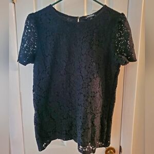 Express Black Lace Top